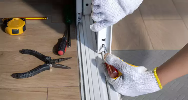 Backyard Sliding Door Track Repair in Palm Bay, FL